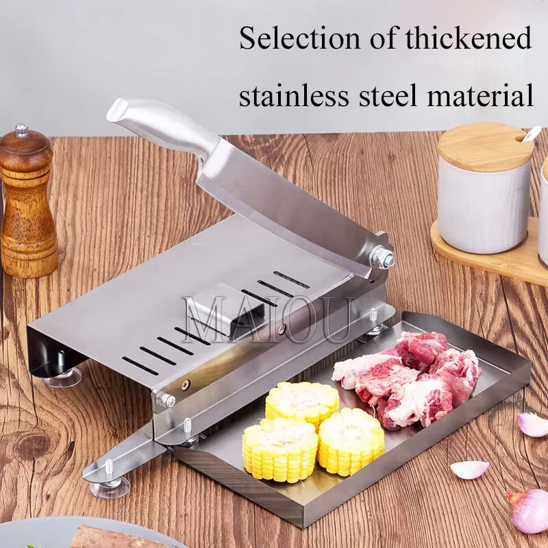 Hot sale chop ribs chicken duck fish bone cutting machine stainless steel manual lamb meat cutting machine