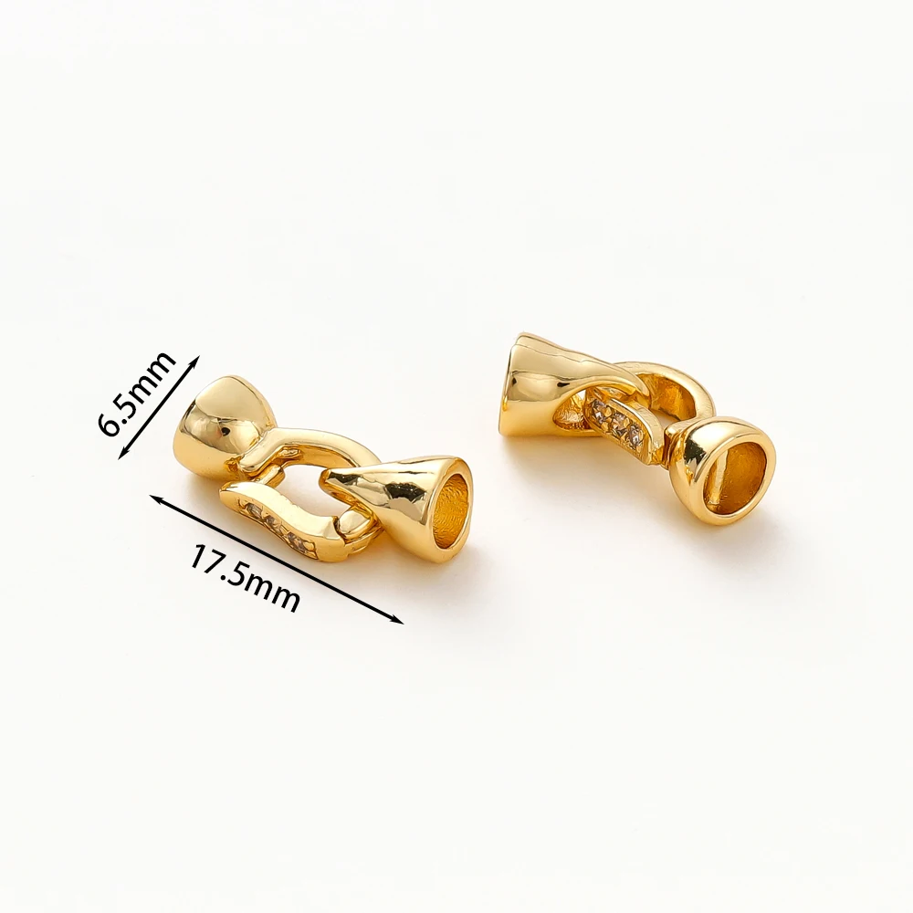 1/2Pcs 14K/18K Gold Color Brass Bracelet Necklace Connectors for DIY Earrings Bracelet Components Jewelry Making Accessries