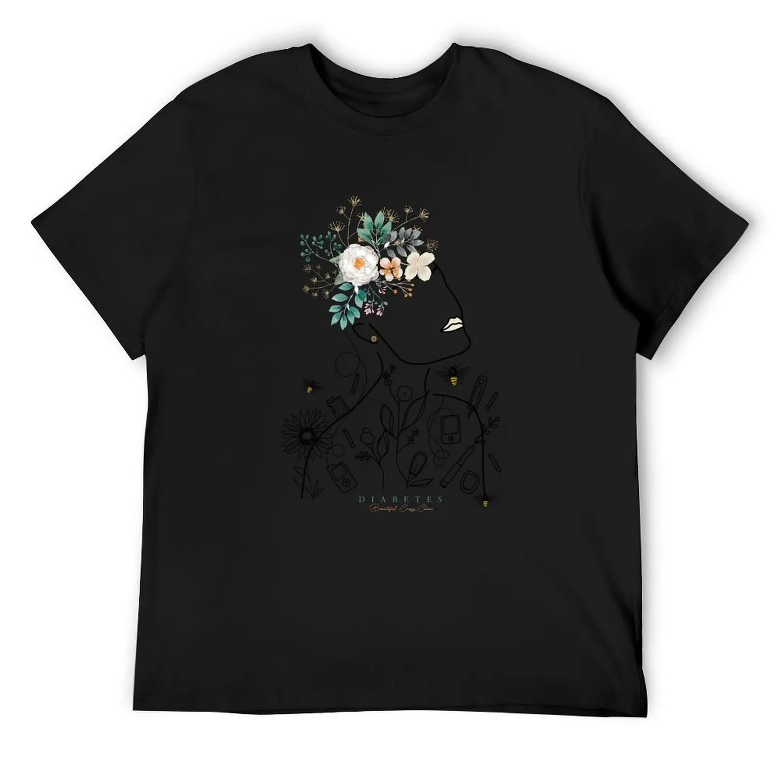 

Diabetes: Beautiful, Crazy, Chaos T-Shirt boys whites funny meme t-shirts kawaii clothes gifts for boyfriend t shirts men