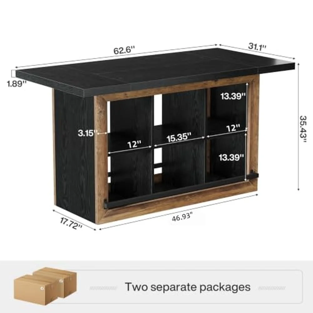 Artwork Craft Table with Storage Counter Height Sewing Table