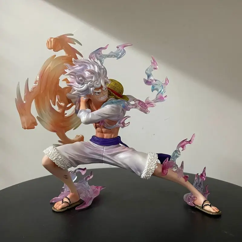 

One Piece Nika Luffy Figuras One Pieces Luffy Gear 5 Action Figure Toys 19cm Model Doll Ornament Anime Peripheral Gift for Kids