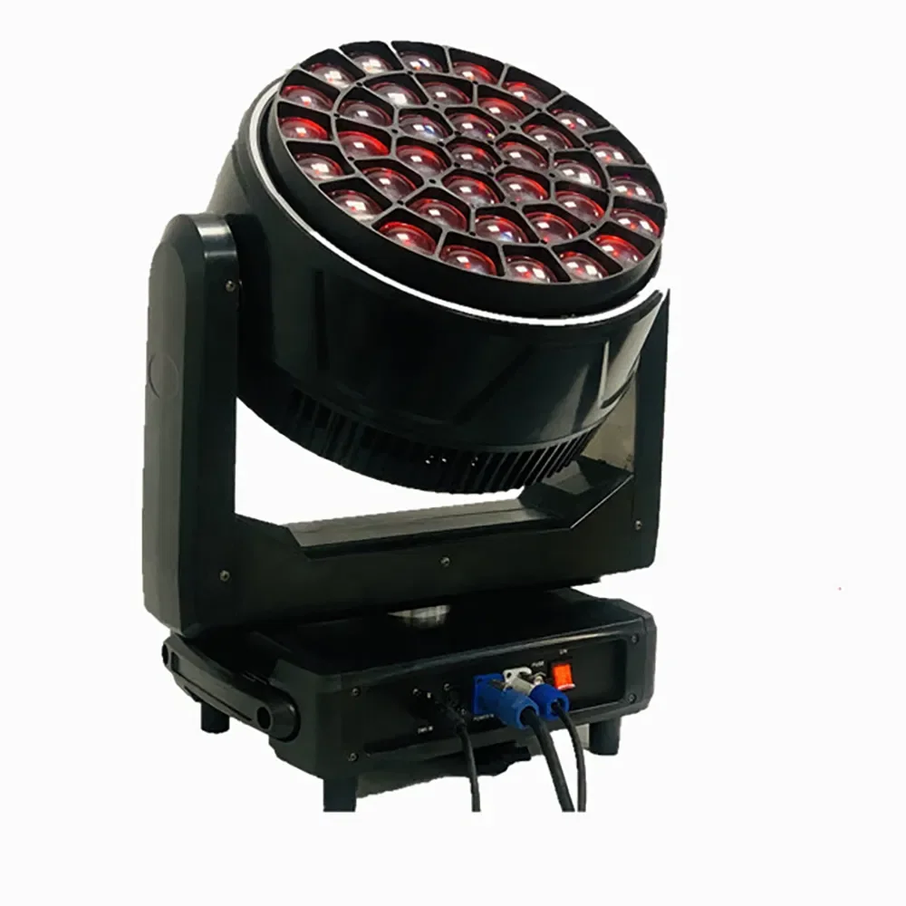 Moving Head Light with 37*40W LED Full Color Effect Beam Wash Zoom Multi Function Stage Lighting for Event Party