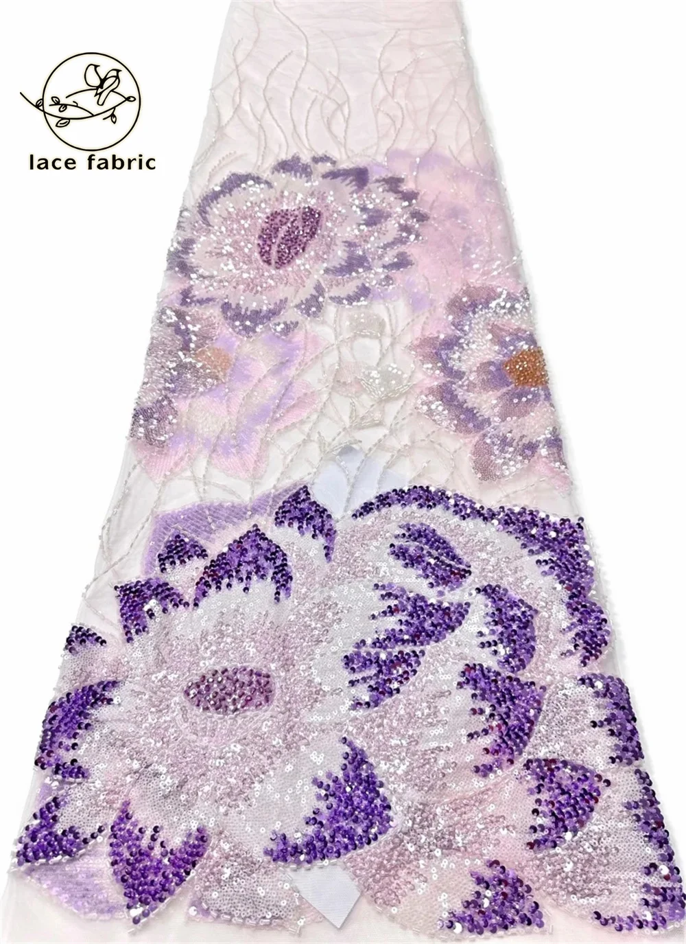 

African Beaded Mesh Embroidered Lace Fabric 2026 Elegant French Bridal Sequined Lace Fabric Bridal Party Wedding Gown Dresses