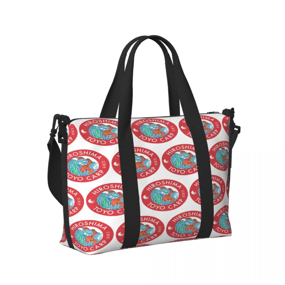 

Hiroshima Toyo Carp Пляжная дорожная сумка Большая вместительная сумка-тоут для спортзала Спортивная женская дорожная сумка для покупок