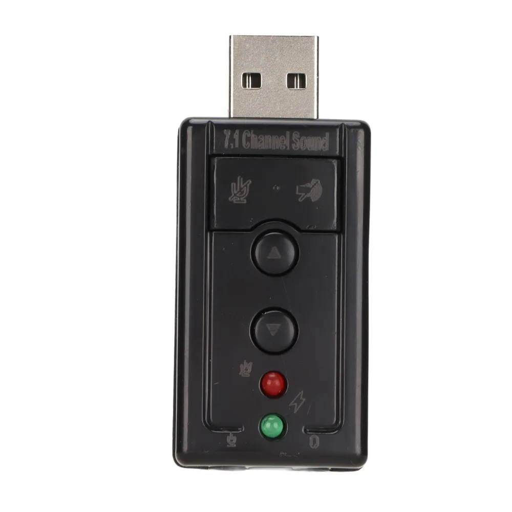 Internal Amplifier and Volume Controls Virtual Sound Card with 3.5mm and Microphone Ports 7.1 Channel Sound Card Audio Adapter