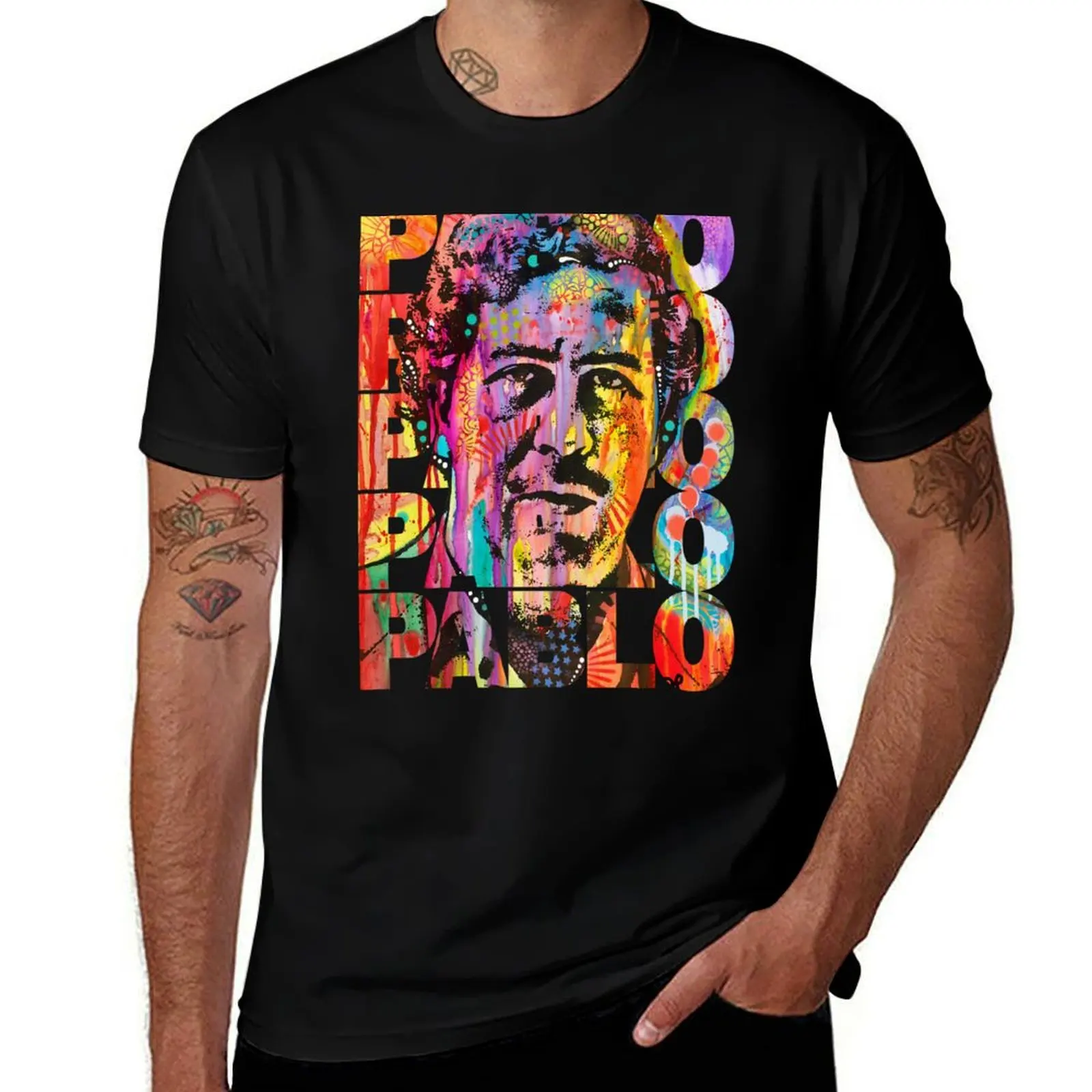 

Футболка Pablo Art Escobar, персонализированная мужская футболка, хлопковые футболки высокого качества для мужчин, винтажная футболка с графикой