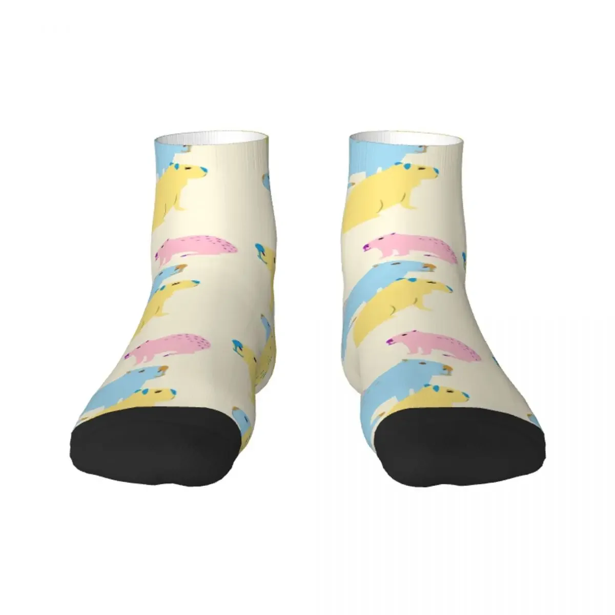 Capybara Colorful Pattern Dress Socks Men's Women's Warm Funny Novelty Wild Animals Of Crew 