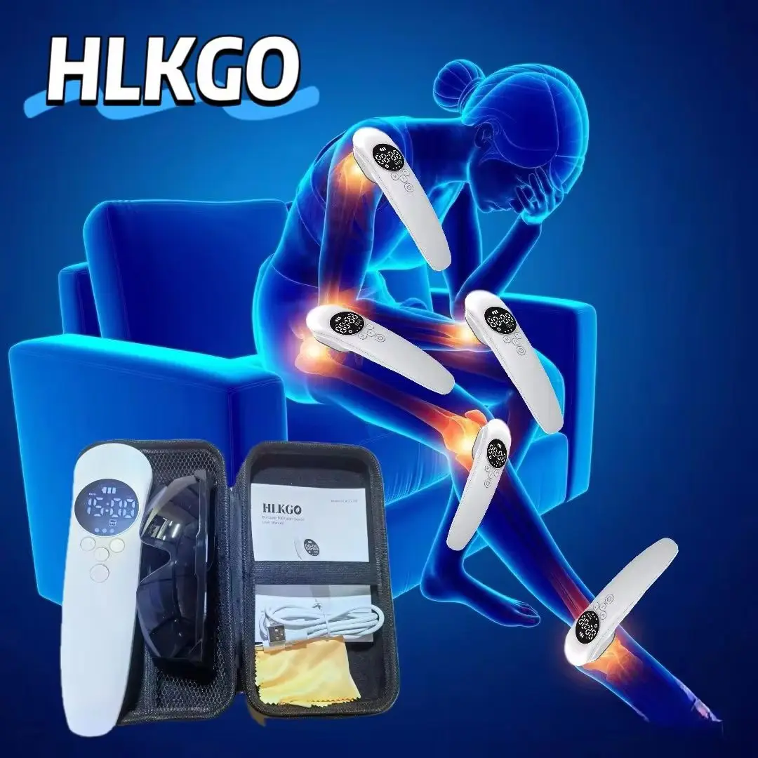

HLKGO Red Light Device 17 Lasers (650nm+808nm) for Neck/Back Pain, Sciatica, Heel Spurs Fast Recovery Cold Laser with Glasses