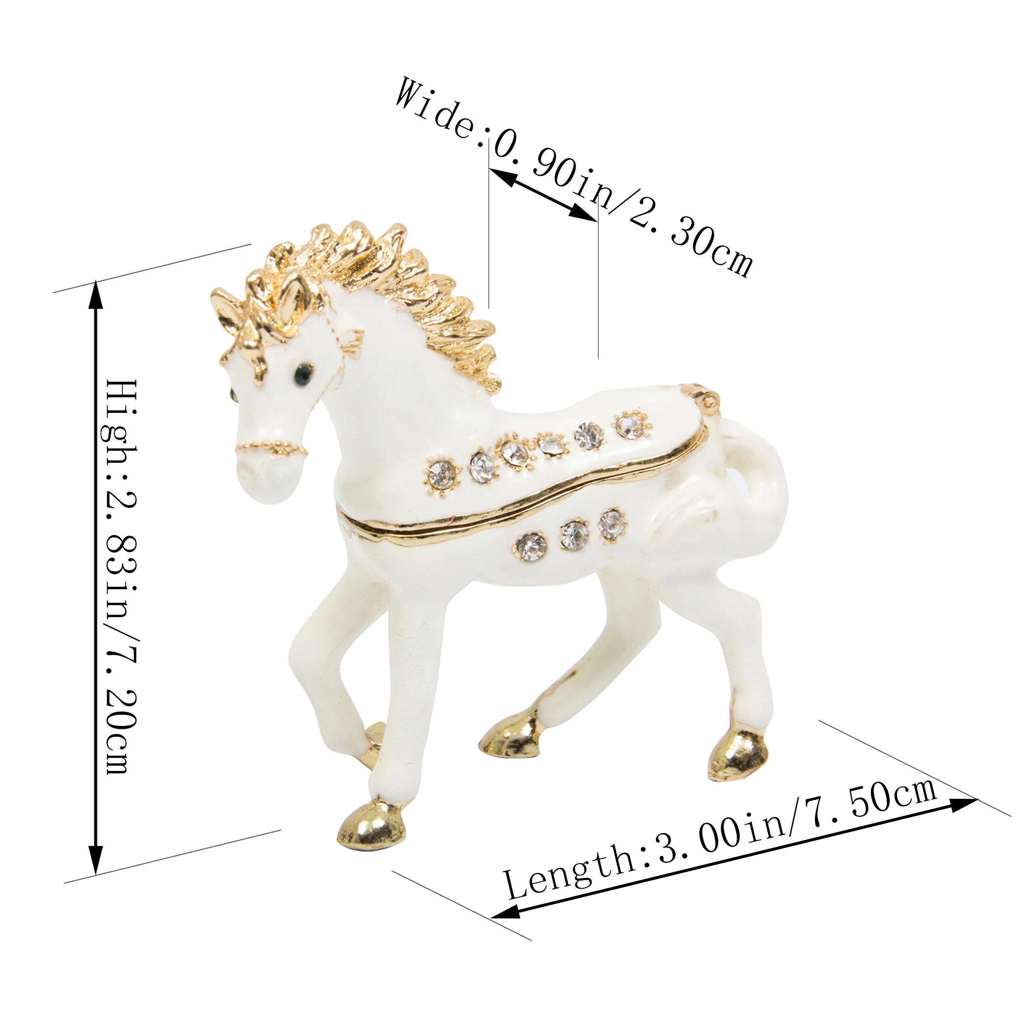 QIFU White Horse Figure Souvenir Gift for Home Decor