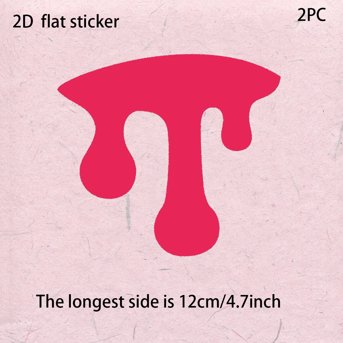 2Pcs 2D Flat Retro Minimalist Dripping Letter Waterproof Vinyl Sticker Car Truck SUV Motorcycle Helmet Window Holiday Decal