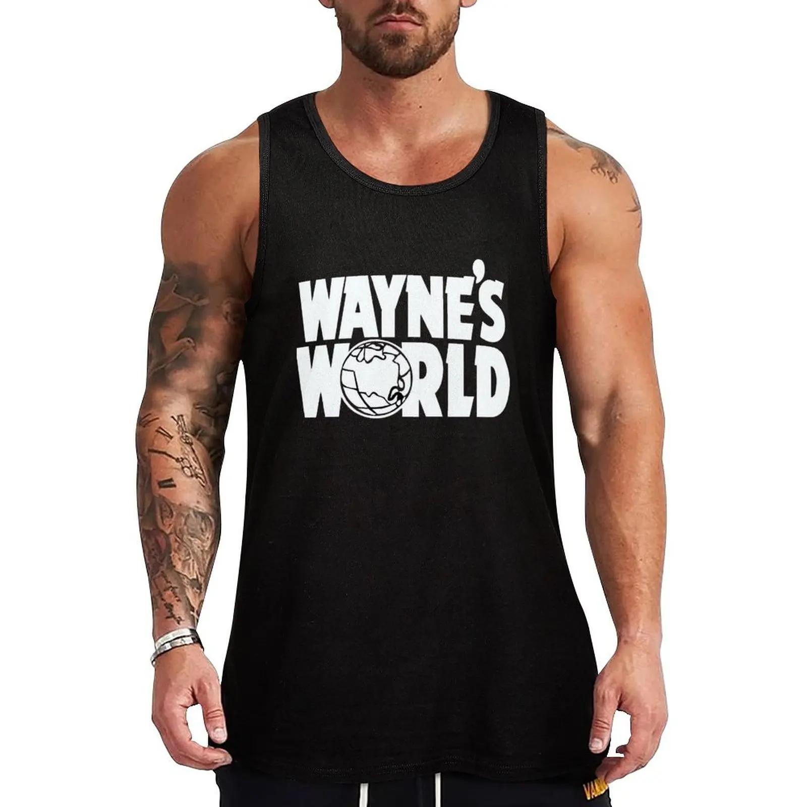 

Waynes World Logo Classic Tank Top gym shirts training weight vest