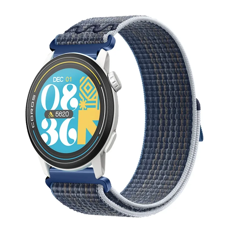 22/20mm Nylon Loop Strap For Suunto Vertical 2-1/Race 2-1-S/Run Fashion Wristband CMF Watch 3-2-1 Pro/COROS APEX 4 42mm/PACE Pro