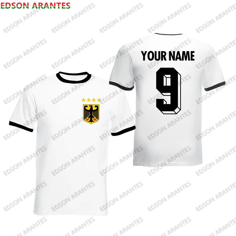 Germany T Shirt Free DIY Name Athletics T-shirt Retro Deutschland Print Sprots Fans Team Jersey Custom Unisex Adult Kids Clothes