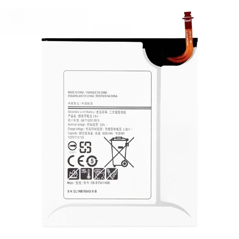 สำหรับแบตเตอรี่แท็บเล็ตซัมซุง กาแล็กซี่ แท็บ อี 9.6 รุ่น SM-T560 รุ่น EB-BT561ABE จำนวน 2 ชิ้น