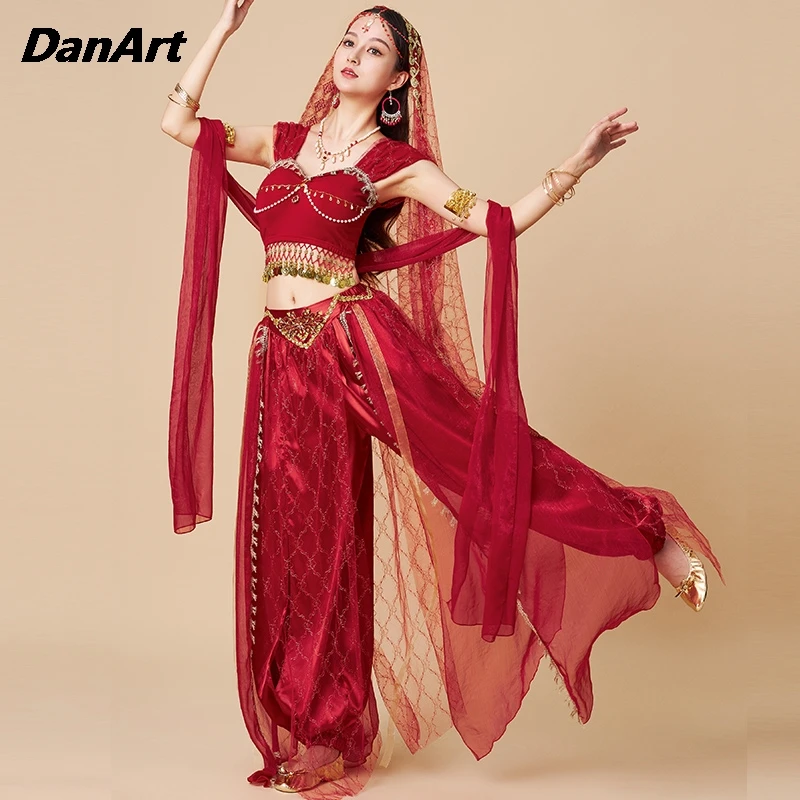 New China Dunhuang Feitian Dance Costume Set Women Western Regions Princess  Ancient Clothing Indian Desert Performance Costume