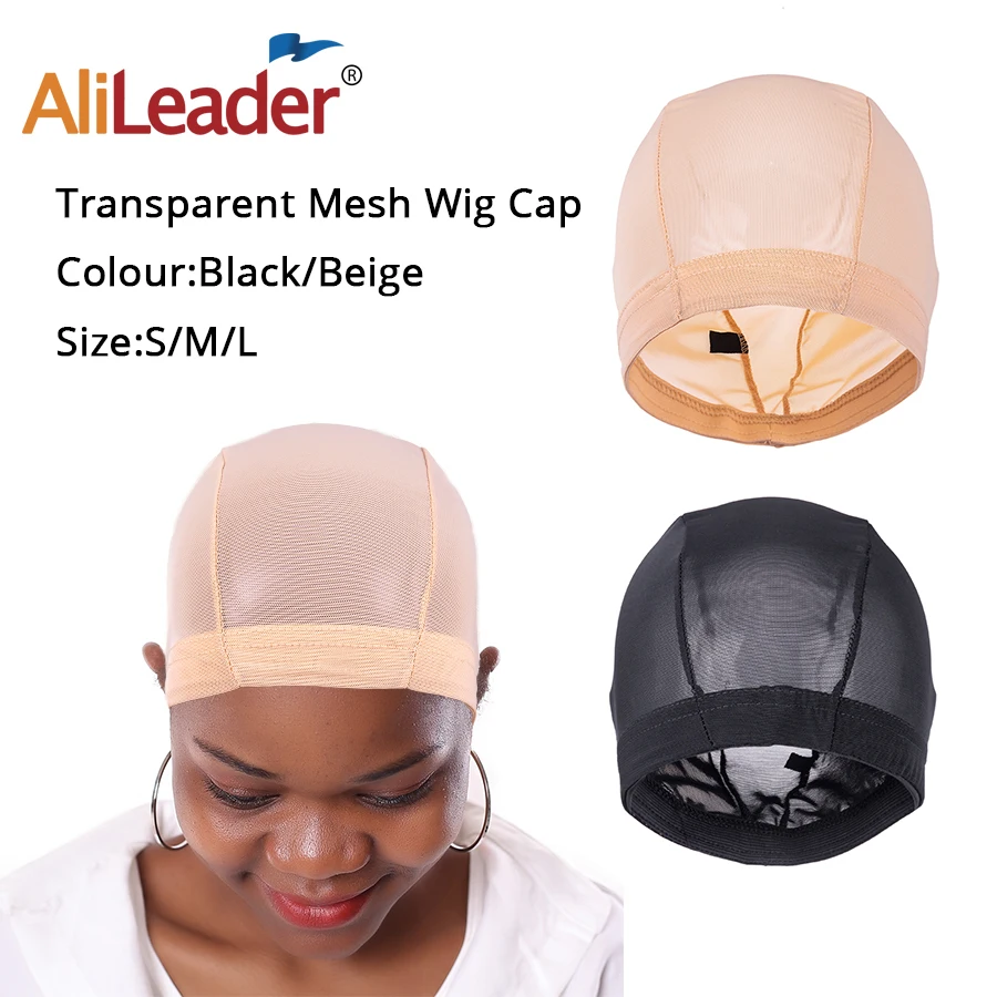 1Pcs Glueless Hair Net Wig Liner Dome Cap Mesh Wig Caps For Making Wigs Spandex Elastic Mesh Dome Cap Materials For Wigs Making