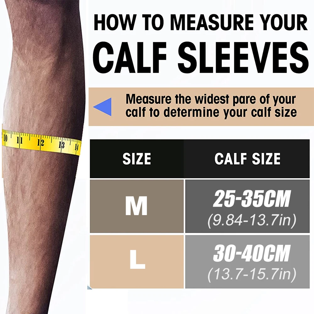 1Pair Calf Compression Sleeve for Men & Women Footless Compression Socks Support Runners Leg Sleeve Shin Splints Pain Relief
