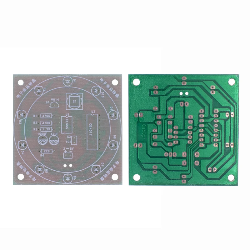 Elektroniczny NE555 CD4017 koło fortuny DIY zestaw szczęśliwy gramofon trening spawalniczy migające oświetlenie LED obrotowa zestaw zabawny prezent gra