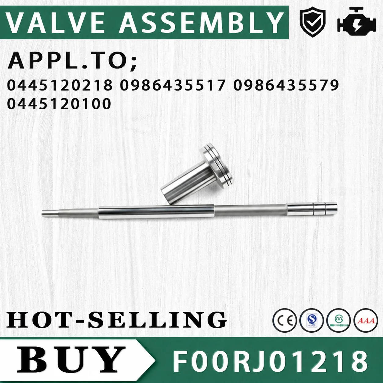 F00RJ01218 Precision F00RJ01278 F00RJ01159 Valve Component High Pressure Diesel Common Rail Fuel System Maintenance XI0424