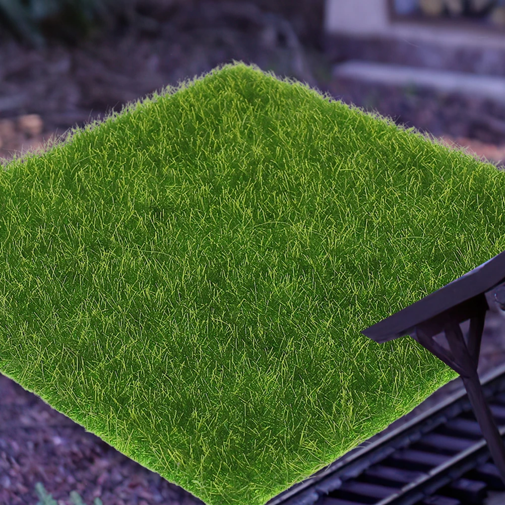 

10 Pcs Artificial Grass Mat 15x15cm Simulation Green Turf Decorative Faux Moss Home Garden Shop Supermarket Bonsai Layout