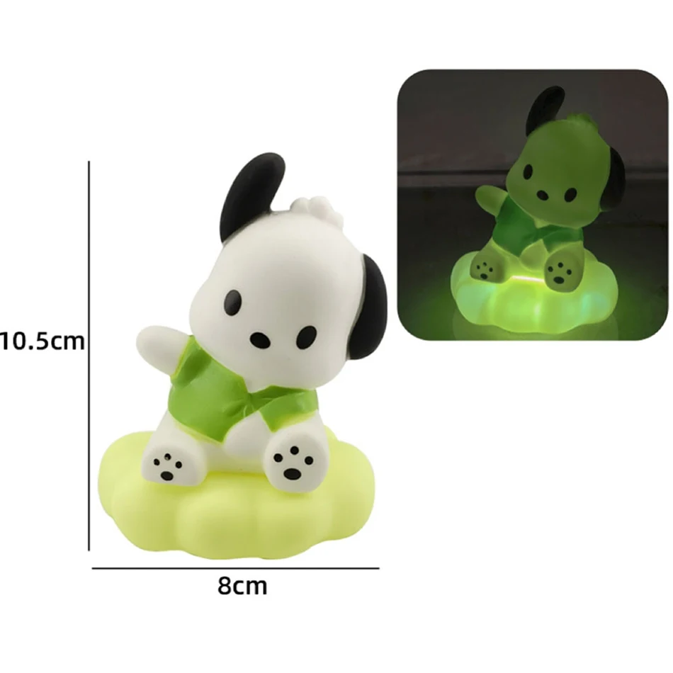 Sanrio Hello Kitty Kuromi Cinnamoroll Night Light Glowing Children Toy Bedside Lamp Anime Kawaii Cute Children Kid Present Gifts