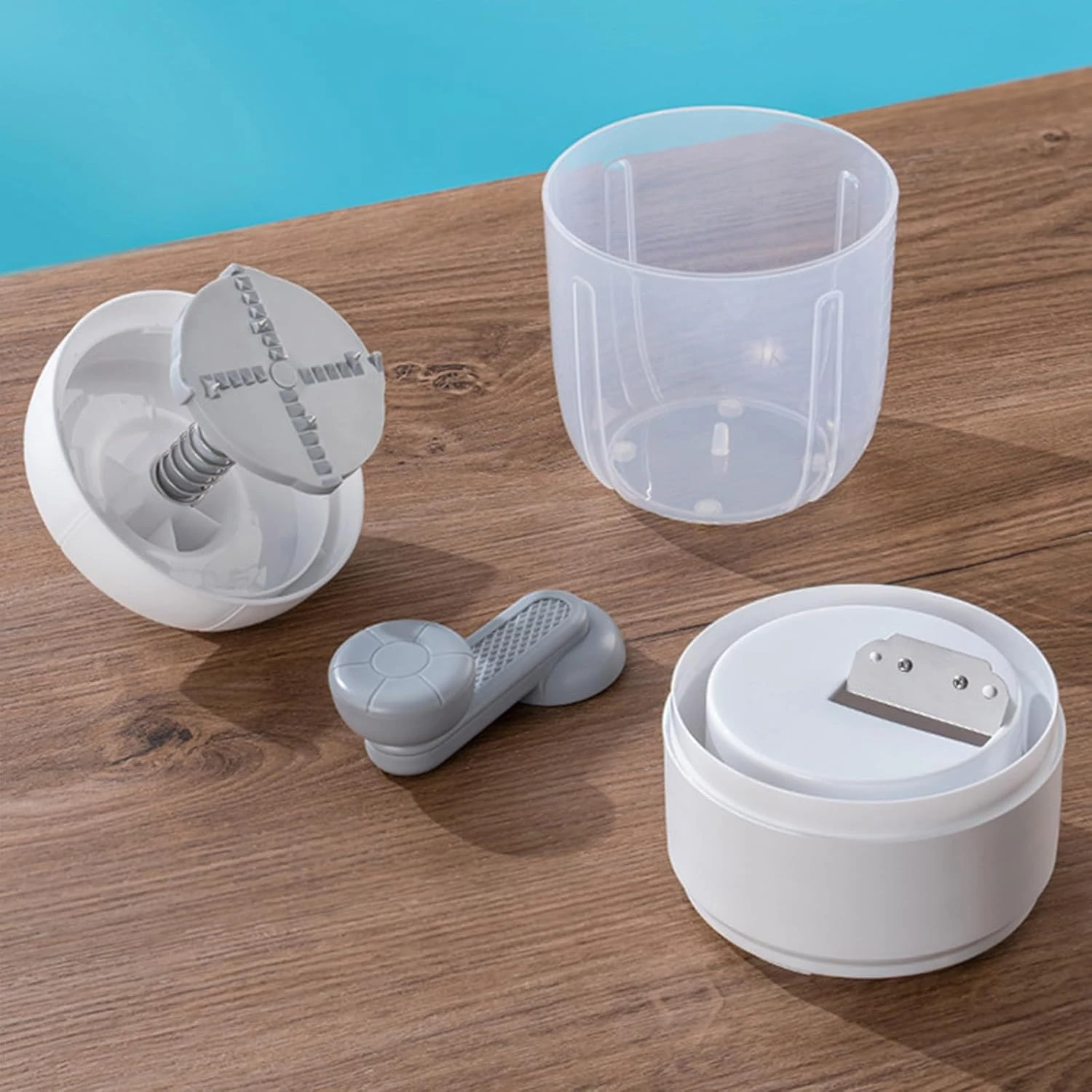 Прозрачная машина для бритья льда с лезвиями из нержавеющей стали для домашнего бритья льда, булочек и коктейлей