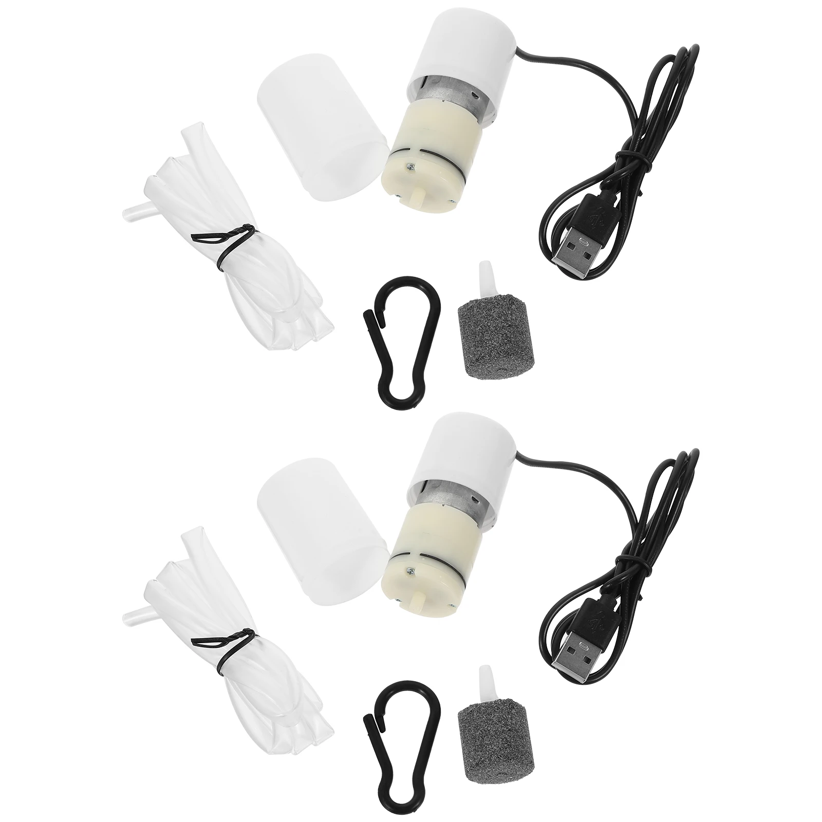 

Aquarium Air Pump Fish Tank Oxygen Bubbler Silent USB Powered Mini High Quality Durable Small Size White Powerful For Indoor