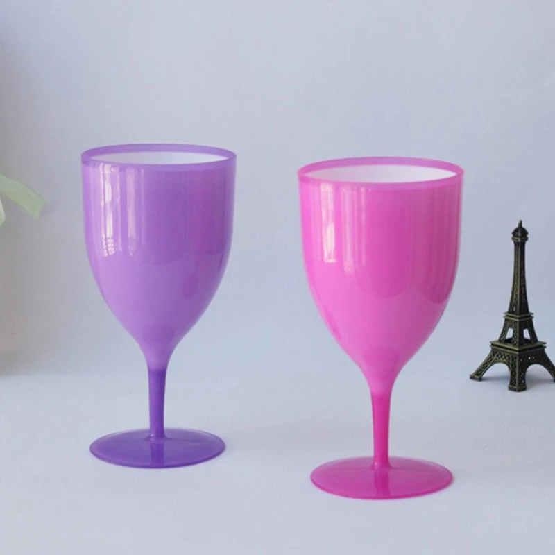 6 pz/set di bicchieri da vino in plastica a doppio strato Cocktail Champagne calice Picnic