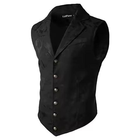 2024 Mens Victorian Suit Vest Steampunk Gothic Waistcoat Men's Casual Vest Stage Performance Costume Evening Dress