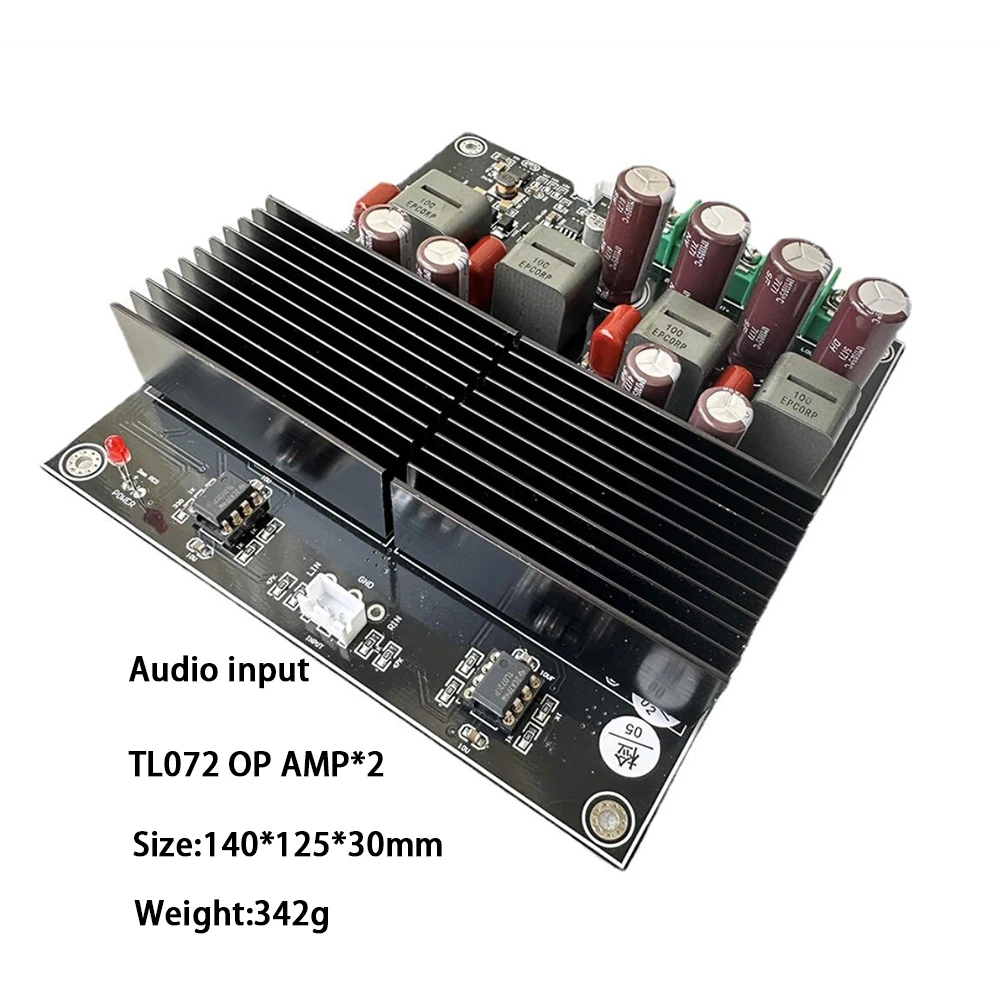 HIFI Dual Core TPA3255 Stereo Amplifier Board 2 Channel 600W+600W Class D Digital Power Amplifier TL072 OP AMP 19V-52V