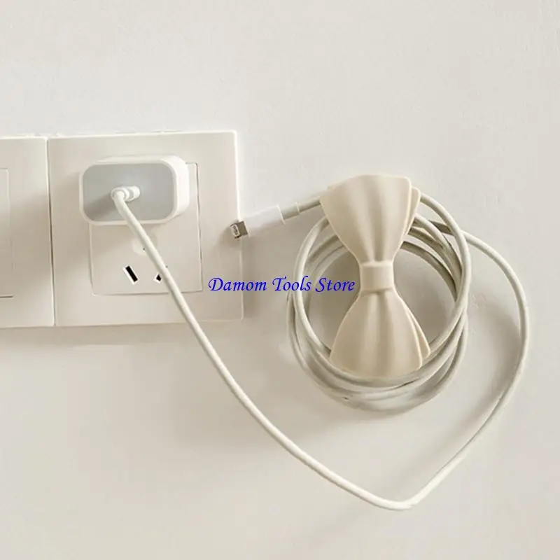 

57BE 4Pcs Bowknot Wire Fixer Cable Management And Fixing Device Enduring