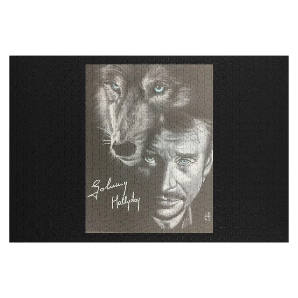 Mens Best Singer Johnny Christmas Hallyday Funny Gift Jigsaw Puzzle Custom Wooden Name Wood Photo Personalized Puzzle