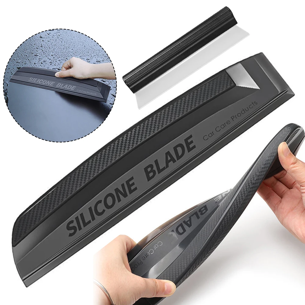 Non-Scratch Soft Silicone Handy Squeegee Car Wrap Tools Water Window Wiper Drying Blade Clean Scraping Film Scraper Accessories