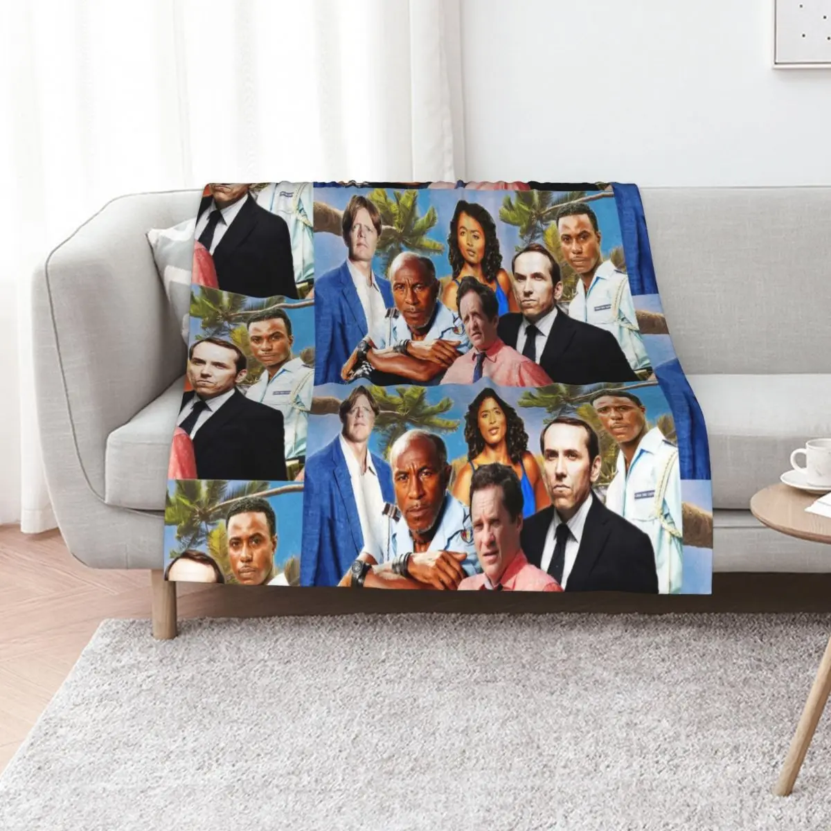 

BBC Death in Paradise Throw Blanket Thin Bed covers Quilt bed plaid Blankets