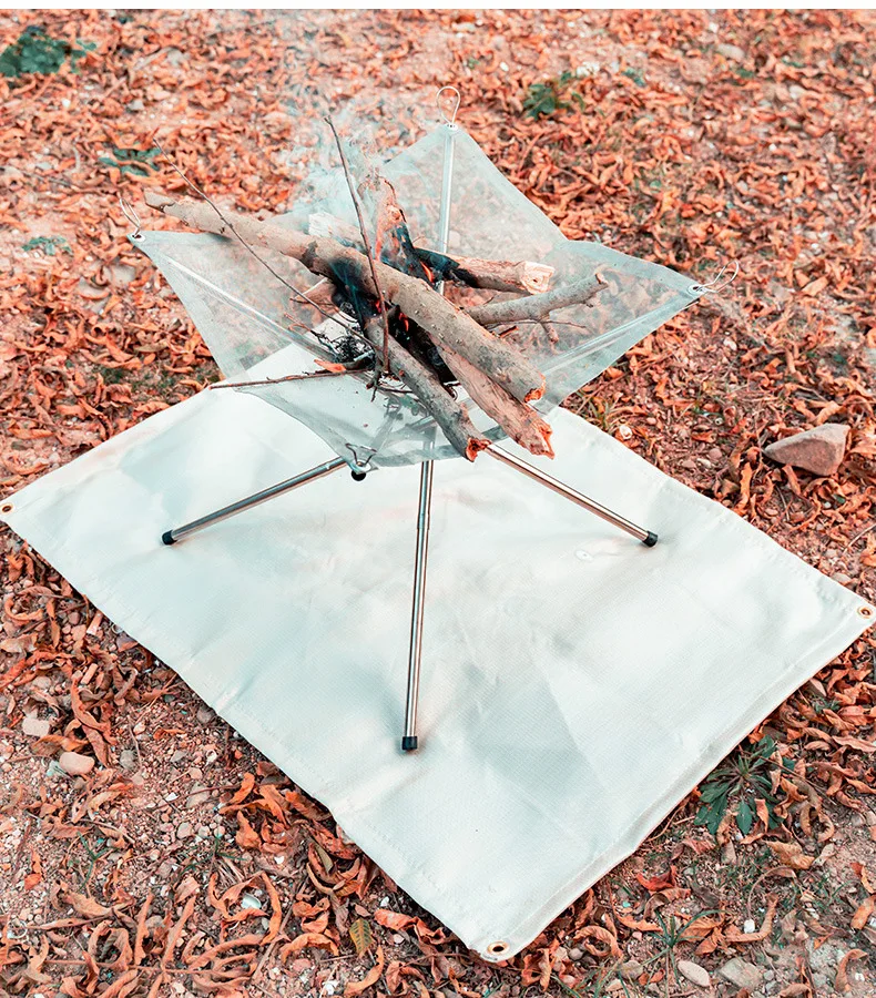 Fireproof Camping Cloth Picnic BBQ Insulation Pad Flame Retardant High Temperature Blanket Fiberglass Heat Resistant Mat