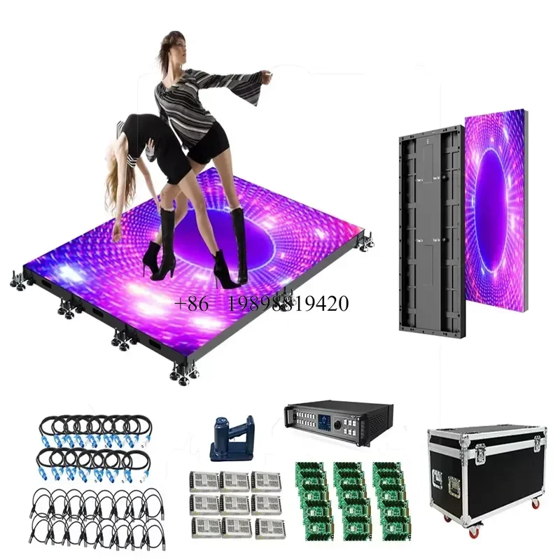 Wmwmnu for Sensor Interaction Built-in Sensor Dance Floor P2.9 P3.91 P4.81 LED Display Stage Floor Tile customized product