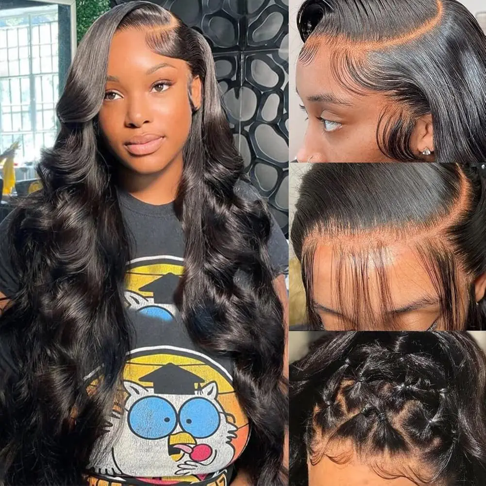 

40 Inch 13x4 13x6 HD Body Wave Lace Front Wig Pre Plucked Loose Wave Lace Frontal Wig 100% Human Hair Wigs For Black Women