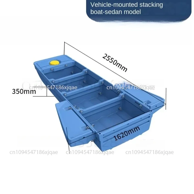 تعزيز المحمولة سيارة محمولة قارب قابل للطي في الهواء الطلق صديقة للبيئة سميكة البلاستيك قارب صيد سيارة على غرار الجمعية تصميم قابل للطي #2