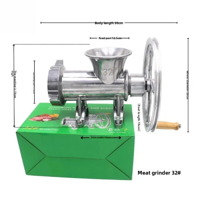 For 32 Manual Meat Grinder Household Kitchen Tool For Fish Feed Sesame Powder Pepper Bean Sauce Juice Noodle Making Filling