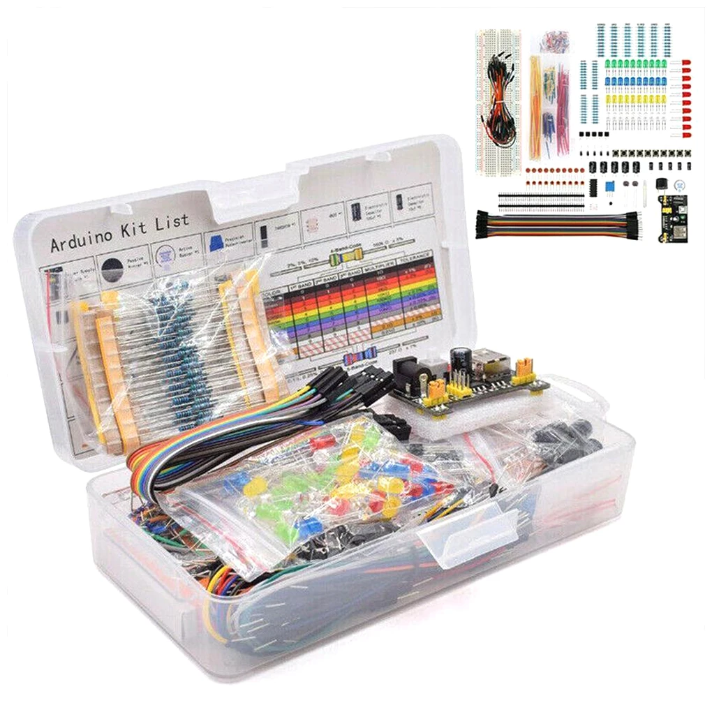 830Pcs/Box DIY Project Starter Kit For Arduino UNO R3 Kit Electronic DIY Kit Electronic Component Set With Tie-points Breadboard