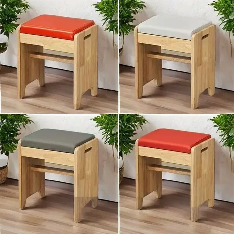 Solid wood stool non-slip and wear-resistant stool milk tea shop snack bar breakfast table and chairs can be stacked dessert