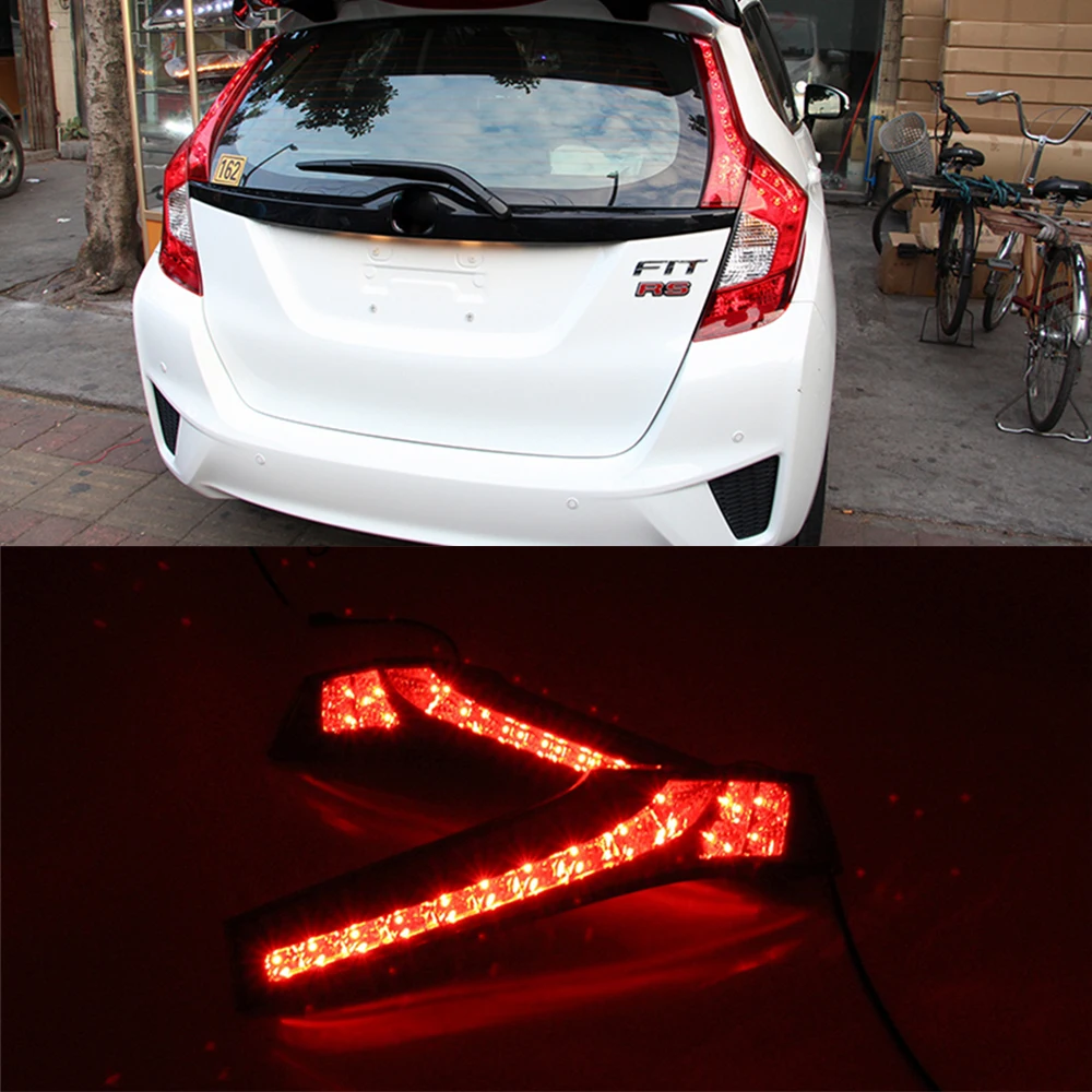 

2PCS For Honda Jazz Fit 2014 - 2019 Car LED Tail Light Rear Bumper Light Brake Light Auto Bulb Decoration Lamp