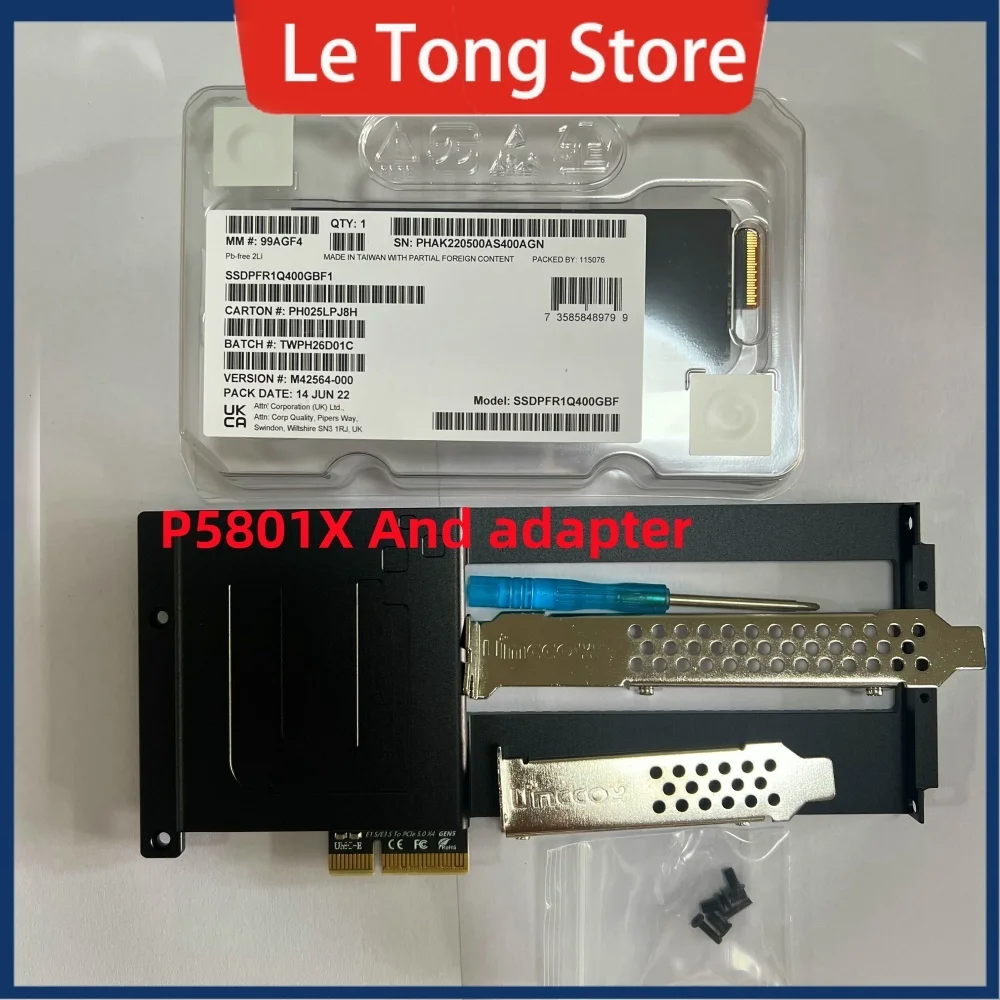 New original For Intel OPTANE P5801X 400G E1. S 15MM interface PCIE4.0X4 enterprise solid state drive SSD
