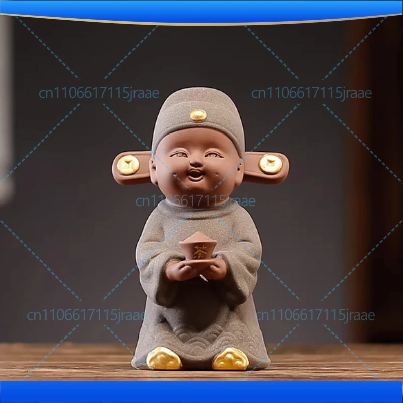 Ceramics Figure decoration statue ,Chinese style champion Lang, Cute Home Room Office Tea Table Decoration Accessories Gifts