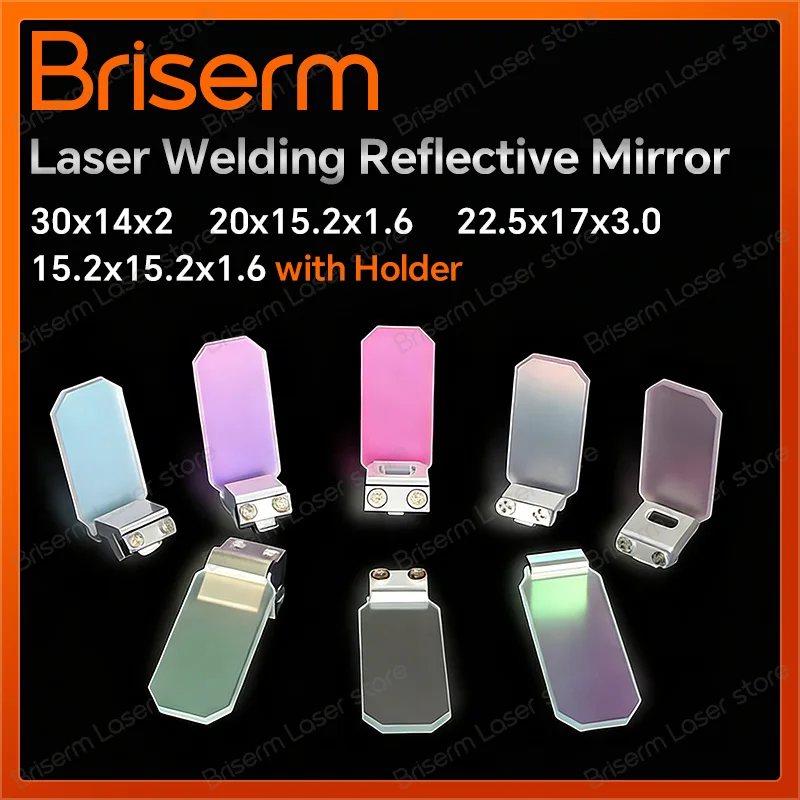 Lentille réfléchissante laser Briserm SUP 30x14x2 WSX 27x14x2 Qilin 15.2x15.2x1.6 22.5x17x3.0 Miroir réflecteur laser avec support
