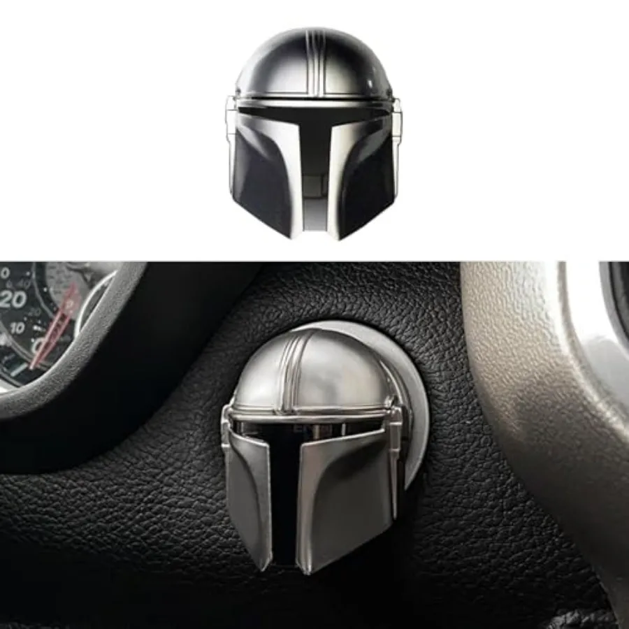 

Mando Style Universal Car Engine Start Stop Button Cover Anti-Scratch Push Start Button Protective Cover 3D Cool Car Accessorie