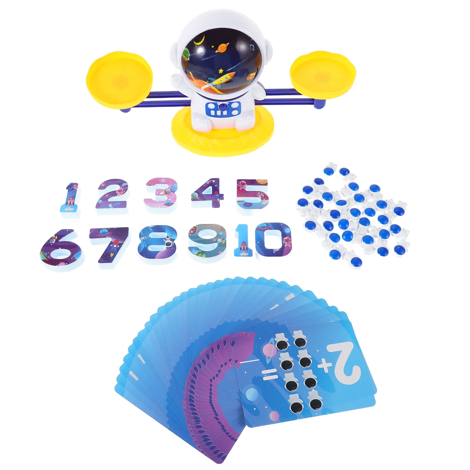 

1 set 1 Set Astronaut Balance Scale Colorful Math Learning Game For Kids Stem Preschool Educational - Interactive Number Balance