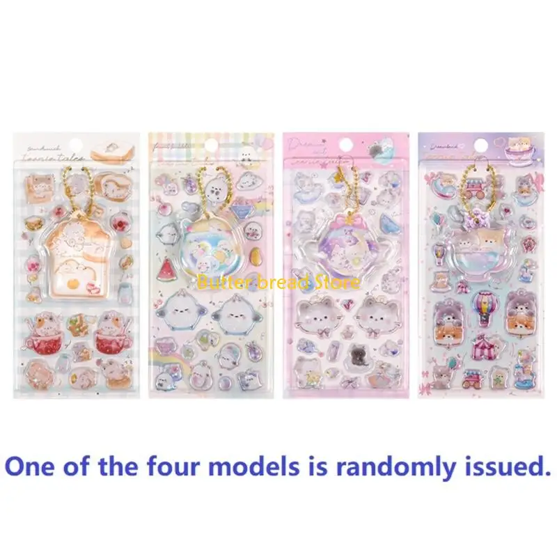 W89C Decorative Small Sticker for Kids Adults, Reusable Tiny Sticker for Scrapbooking