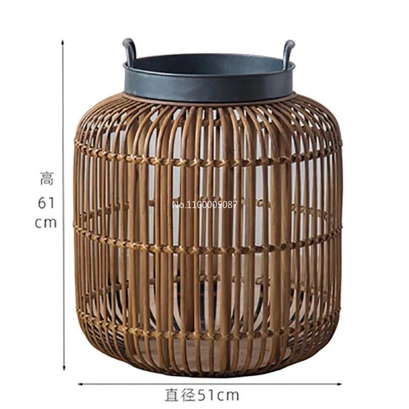 Nordic retro rattan wrought iron creative decoration side table B&B living room hotel club home made old coffee table стол