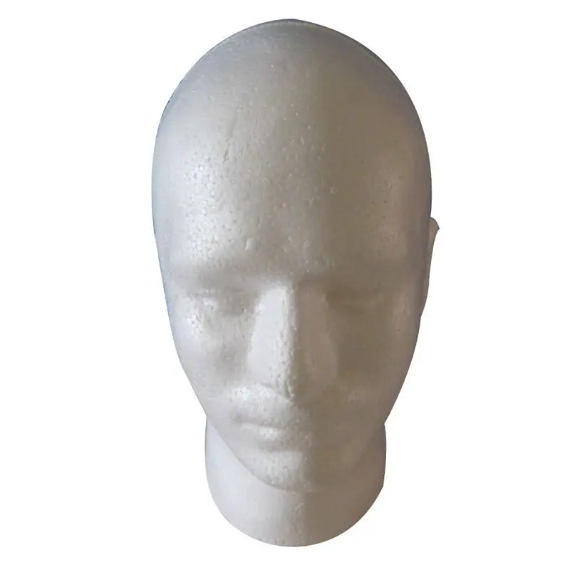 Male Wig Display Cosmetology Mannequin Head Stand Model Foam White